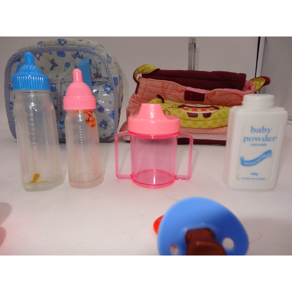 Baby Alive On The Go Carrier Panda Purse Diaper Bag Plus Bag and Accessories Lot - Picture 16 of 16